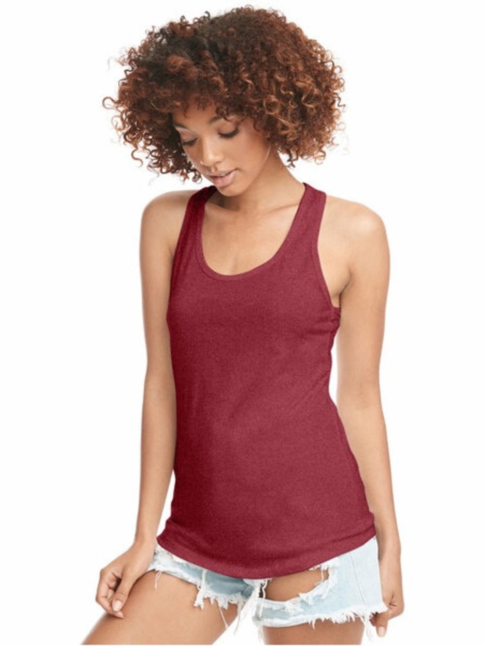 Next Level Apparel Women's Burgundy Racerback Tank